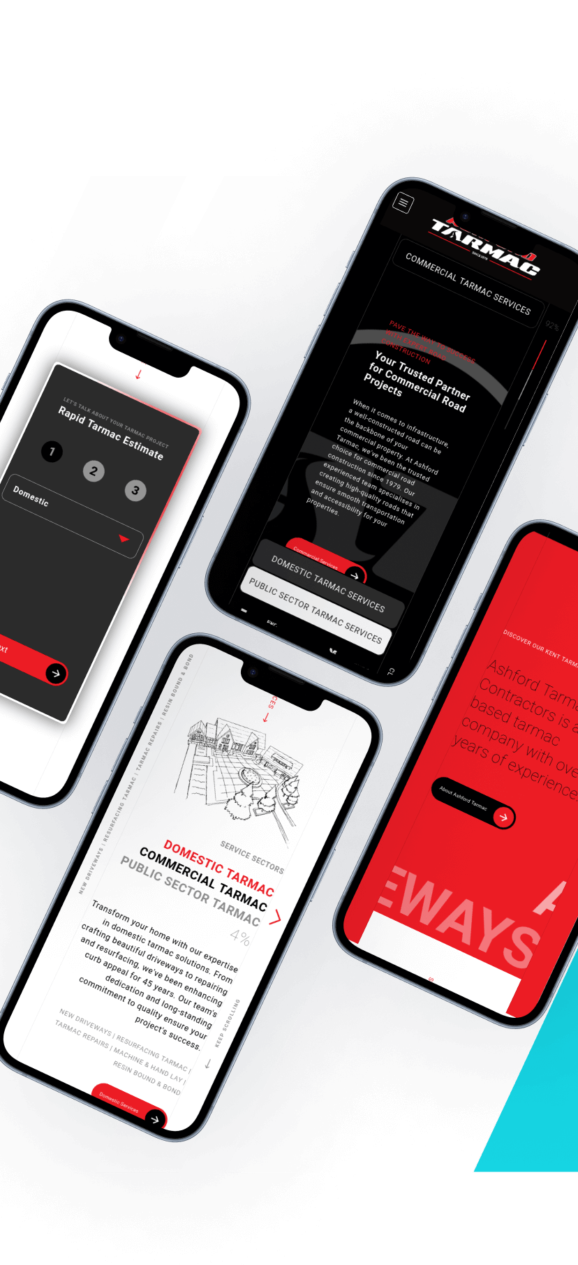 Construction website designed by Quad Web