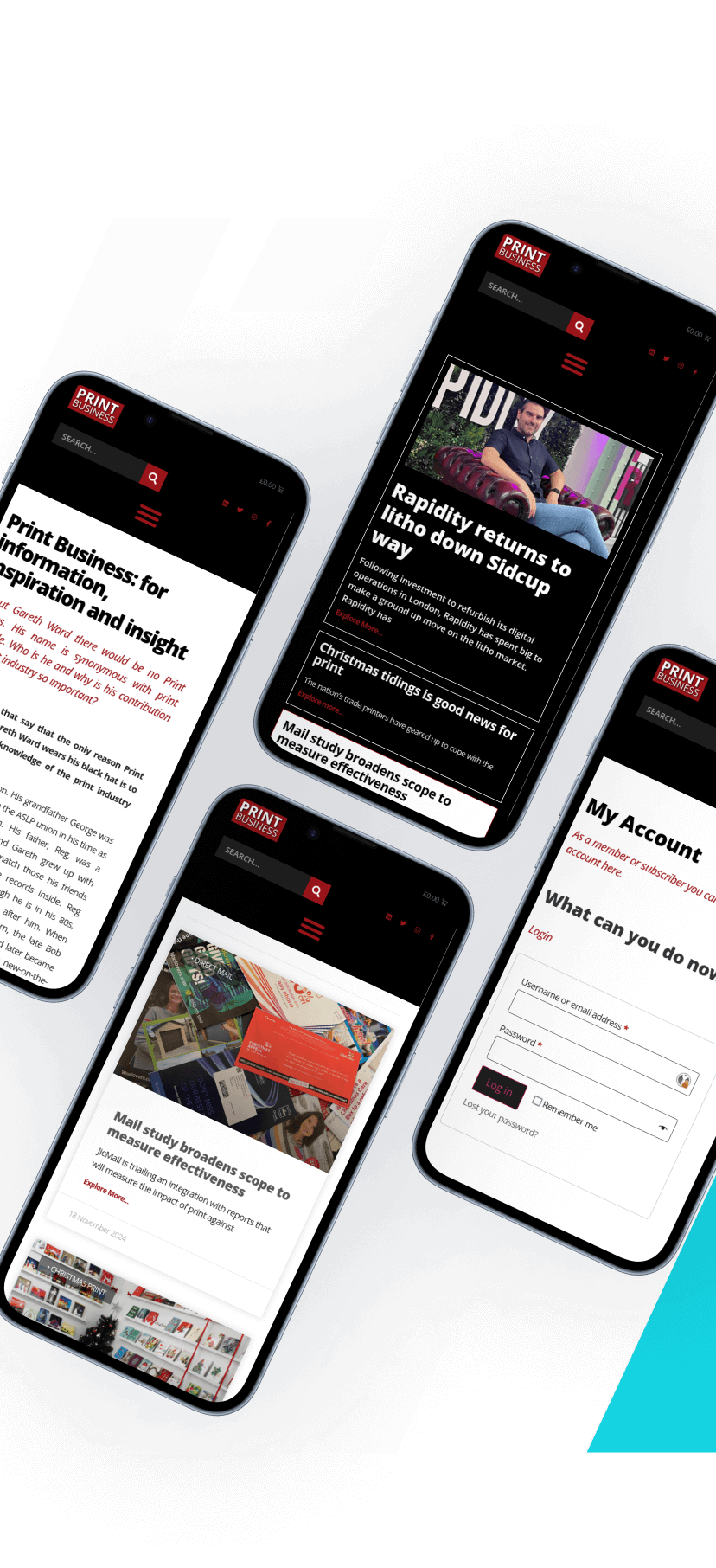 Journalist blog website designed by Quad Web